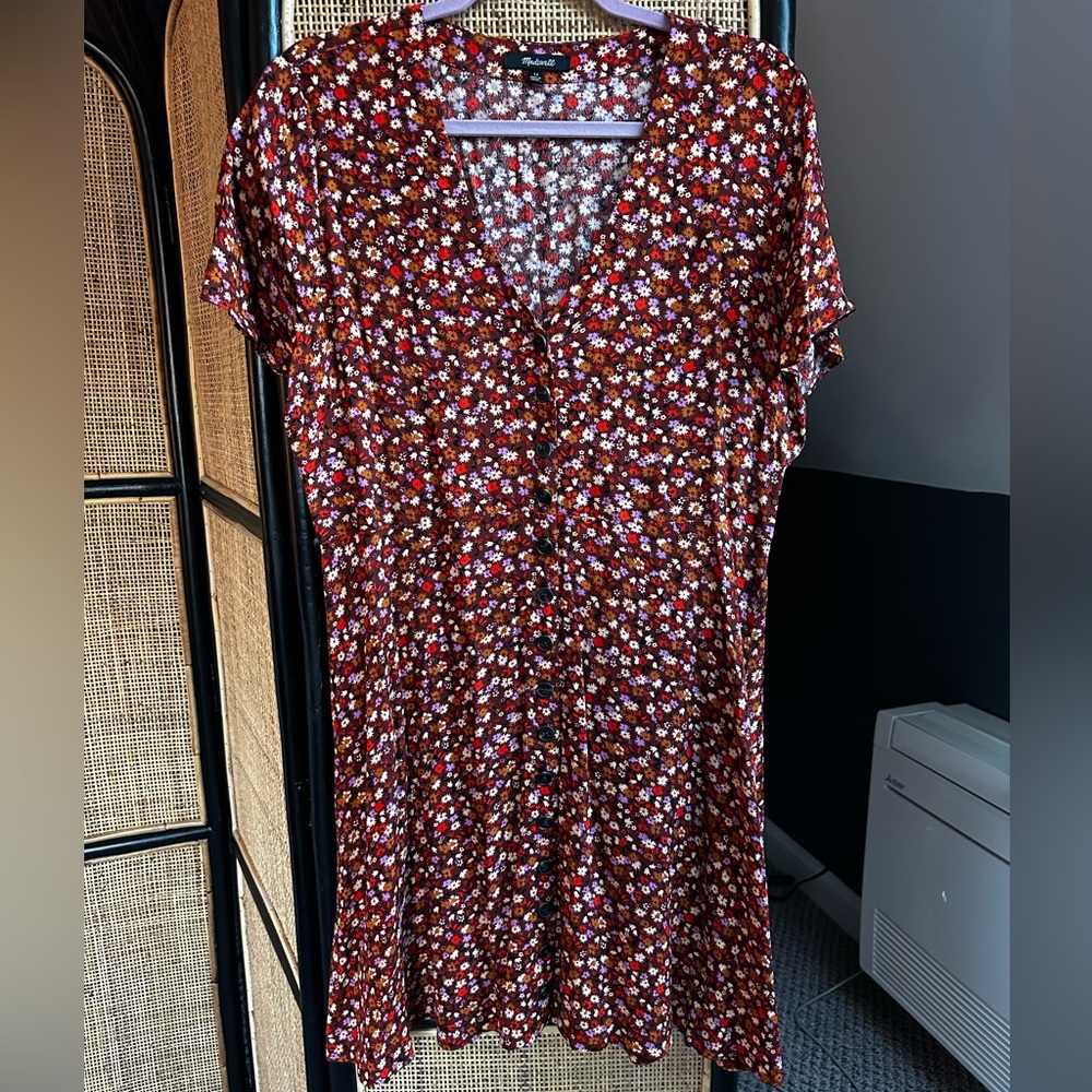 Madewell Floral Sun Dress with Buttons